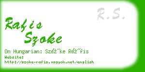rafis szoke business card